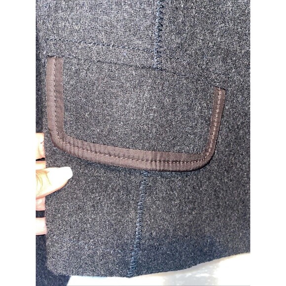 Banana Republic Wool Cropped Blazer 8 Dark Academia Preppy Classic Grandpacore - Picture 4 of 7